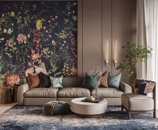 Floral Wallpaper, Murals, and Decors